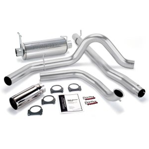 Ford Excursion Performance Exhaust - Single Exit - Banks Power - Monster Exhaust System + Turbo Back + Stainless Steel - Chrome - `00-`03 Ford Excursion Performance Exhaust - Single Exit - Banks Power - Monster Exhaust System + Turbo Back + Stainless Steel - Chrome - `00-`03